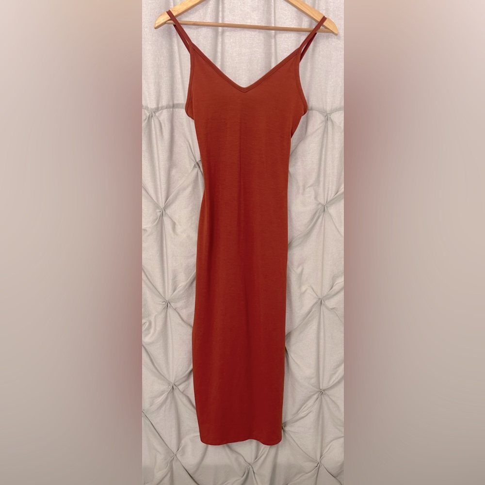 Burnt Orange Cotton Sun Dress
